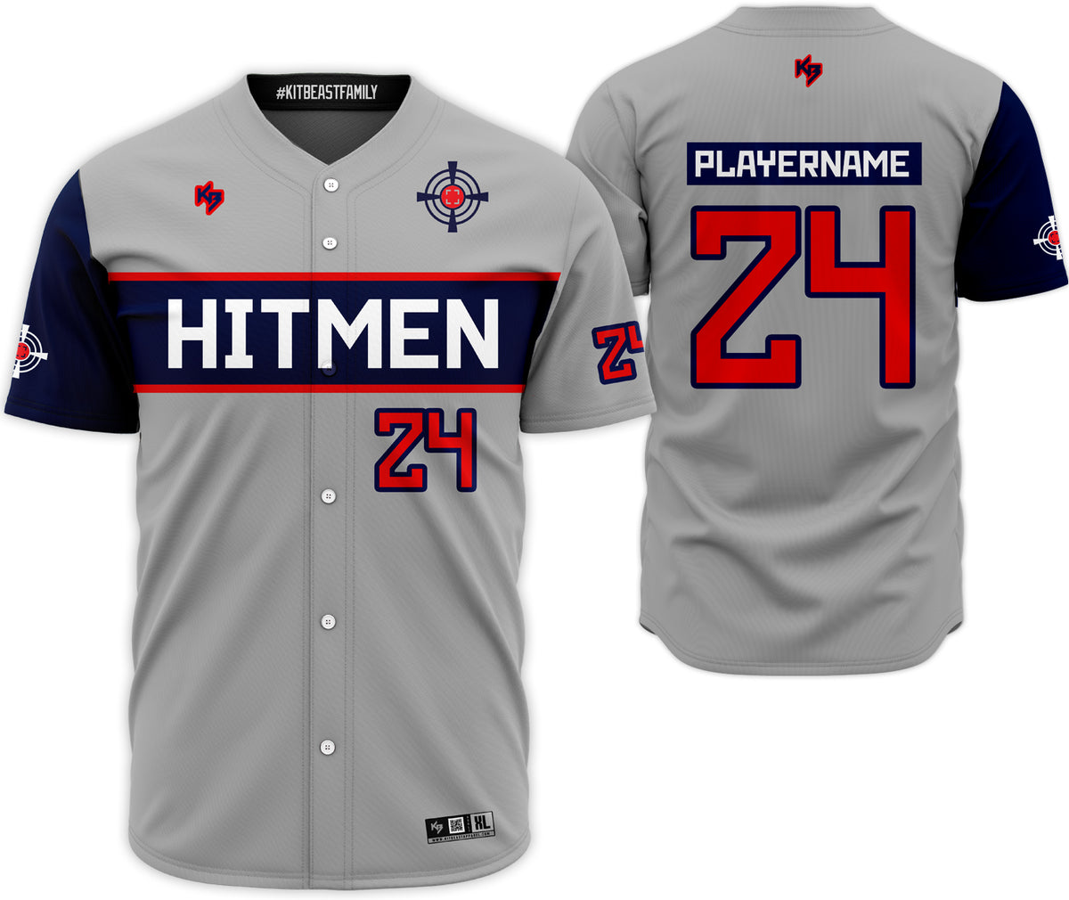 CUSTOM T-Shirt JERSEY Personalized Name Number Team - Hitmen White -  Softball