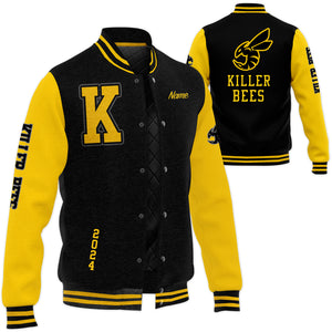 Killer Bees Custom Varsity Letterman Jacket