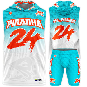 Piranha Hooded Compression 7v7 Custom Flag Football Uniforms