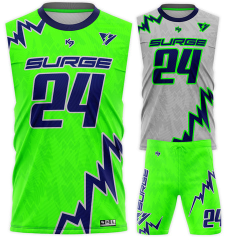 Surge Compression 7v7 Custom Flag Football Uniforms (2 Jerseys + 1 Short)