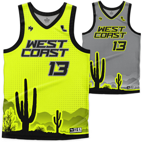 West Coast Custom Basketball Jerseys (Home + Away)